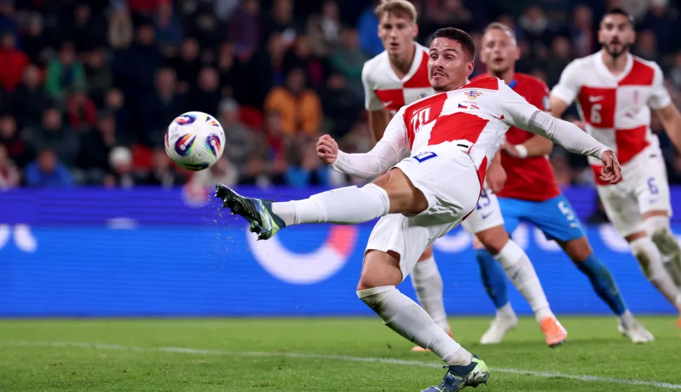 Prag, 09.10.2025 - Utakmica kvalifikacija za Svjetsko nogometno prvenstvo Če&scaron;ka - Hrvatska na Fortune stadionu u Pragu. Na slici Franjo Ivanović.foto HINA/ Damir SENČAR/ ds