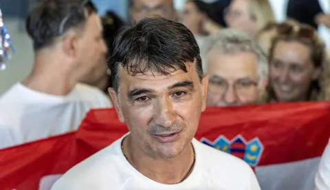 Zagreb, 4.7.2026 - Doček nogometne reprezentacije sa svjetskog prvenstva. Na slici Zlatko Dalić.Foto Hina/ Dario GRZELJ/ dag