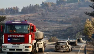 14.08.2026., Omis - Dolaskom jutra postali su vidljivi razmjeri stete nakon nezapamcenog pozara koji je jucer i nocas zahvatio podrucje Omisa. Photo: Ivo Cagalj/PIXSELL