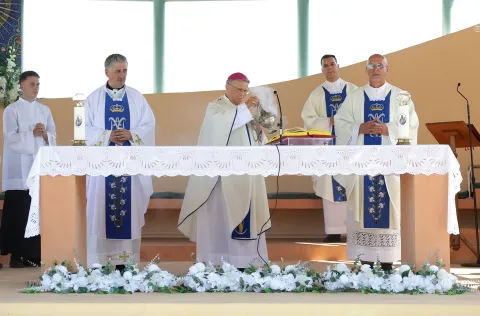 Aljma&scaron;, 15. 08. 2026., Aljma&scaron;, Velika Gospa, sveti&scaron;te, hodoča&scaron;će, Đuro Hranić; Tomislav ĆurićSNIMIO BRUNO JOBST