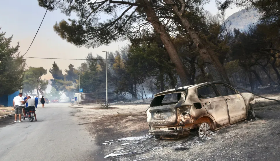 14.08.2026., Omis - Dolaskom jutra postali su vidljivi razmjeri stete nakon nezapamcenog pozara koji je jucer i nocas zahvatio podrucje Omisa. Photo: Ivo Cagalj/PIXSELL