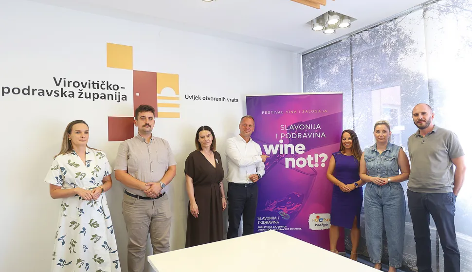 Ove jeseni ponovno krećemo na put kroz okuse Slavonije i Podravine: od 11. rujna do 9. listopada održat će se 6. Festival vina i zalogaja "Slavonija i Podravina - Wine not!?"kolovoz 2026.