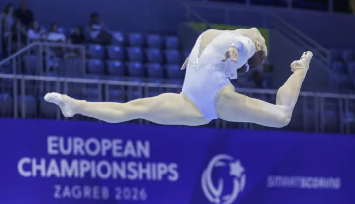 Zagreb, 13.08.2026 - Prvi dan Europskog prvenstva za gimnastičarke - kvalifikacije. Na fotografiji natjecateljica iz če&scaron;ke republike.foto HINA/ Admir BULJUBA&Scaron;IĆ/ abu