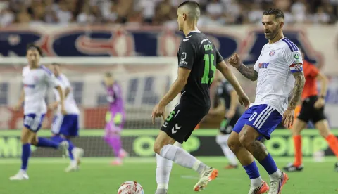 13.08.2026., stadion Poljud, Split - Uzvratna utakmica 3. kola kvalifikacija za UEFA Konferencijsku ligu, HNK Hajduk - VMFD Zalgiris Vilnius. Marko Livaja Photo: Ivana Ivanovic/PIXSELL