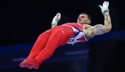 Zagreb, 22.08.2026 - Europsko prvenstvo u gimnastici, finale, preča. Na slici Illia Kovtun iz Hrvatske.foto HINA/ Damir SENČAR/ ds