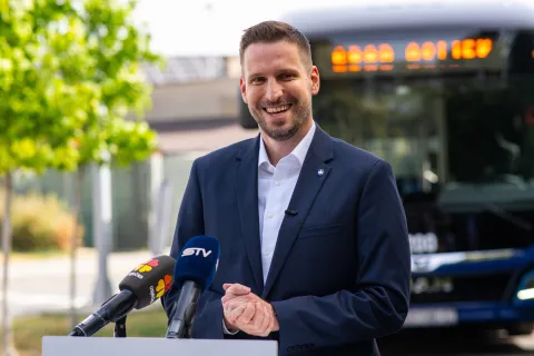 Osijek, Predstavljanje četiri nova električna autobusa GPP-a Ivan Radić; GPP; električni autobusi; gradski prijevoz; javni prijevoz; električna vozila; infrastruktura; ulaganje; prijevoz; putnici