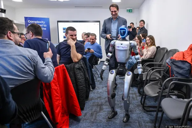 02.02.2026., Zagreb - Brunch tvrtke Abysalto na kojem je predstavljen humanoidni robot tvrtke Abysalto i robopas, predstavljanje je vodio Nenad Mandic, voditelj AI odjela u Abysalto. Photo: Igor Soban/PIXSELL