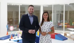 Osijek, 23. 08. 2024., Sjenjak 8, DV Sjenčica, obilazak, zavr&scaron;eni radovi, Ivan Radić - gradonačelnik; Ana Mihaljević - ravnateljica DV SjenčicaSNIMIO BRUNO JOBST