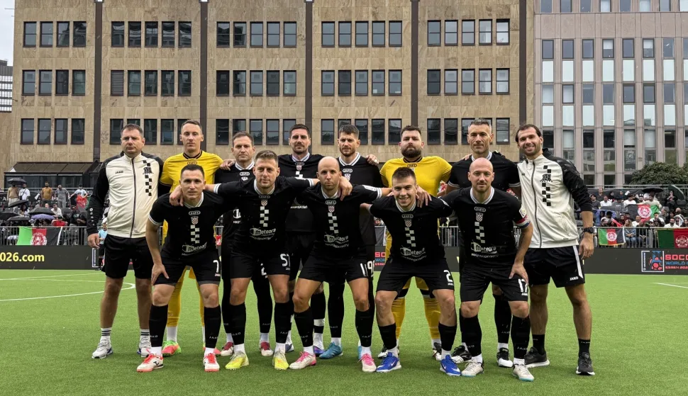 Essen, 29.08.2026. - U prvoj utakmici skupine G na Socca Svjetskom prvenstvu u malom nogometu u njemačkom Essenu hrvatska reprezentacija pobijedila je Afganistan sa 2-0 i uspje&scaron;no započela pohod prema novoj svjetskoj medalji. foto HINA/ Socca Hrvatska/ ml