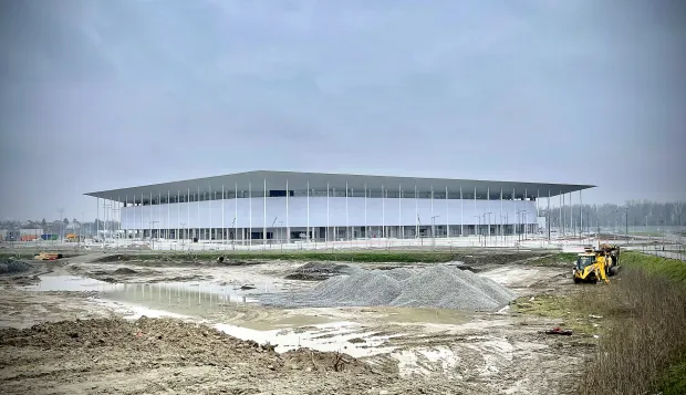 Osijek, 01. 03. 2023, Retfala, utjecaj gradnje novog stadiona na Retfalu, stadion, gradnja, I. gimazija, zuto naselje - centar, izgradnja, stambeni objekti, poslovni objekti, urbane vileSNIMIO BRUNO JOBST