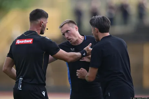 09.09.2026., Gradski stadion - SuperSport Hrvatski nogometni kup 2026./2027., sesnaestina finala, HNK Segesta - NK Osijek. Patrik Kolaric i Vedran Jugovic Photo: Igor Soban/PIXSELL