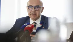 Zagreb, 18.08.2026 - Predstavljenje Nacrta prijedloga zakona o dopuni Zakona o posebnim pravima iz mirovinskog osiguranja zaposlenika na poslovima razminiranja te najavljen postupak javnog savjetovanja. Na fotografiji Alen Ružić.foto HINA/ Admir BULJUBAŠIĆ/ abu