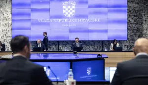 Zagreb, 10.9.2026 - Sjednica Vlade Republike Hrvatske. Na slici Tomo Medved i Andrej Plenković. Foto Hina/ Dario GRZELJ/ dag