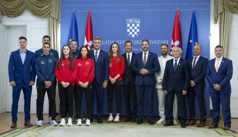 Zagreb, 14.09.2026. - Plenković primio izaslanstvo Hrvatskog taekwondo saveza.foto HINA/ Sa&scaron;a KOLJAN/ sk