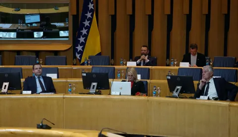 Sarajevo, 08.03.2024. - Parlament Bosne i Hercegovine u petak je izglasao zakon o sprječavanju sukoba interesa, čime je ta zemlja ispunila jo&scaron; jedan od uvjeta &scaron;to ih je postavila Europska komisija kako bi tijekom ožujka preporučila dono&scaron;enje odluke o otvaranju pristupnih pregovora. foto HINA/ FENA/ Almir RAZIĆ/ tm
