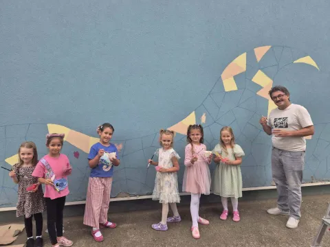 MURAL VINKOVCI VRTIĆ BUDUĆNOST AUTOR MARKO &Scaron;O&Scaron;IĆ