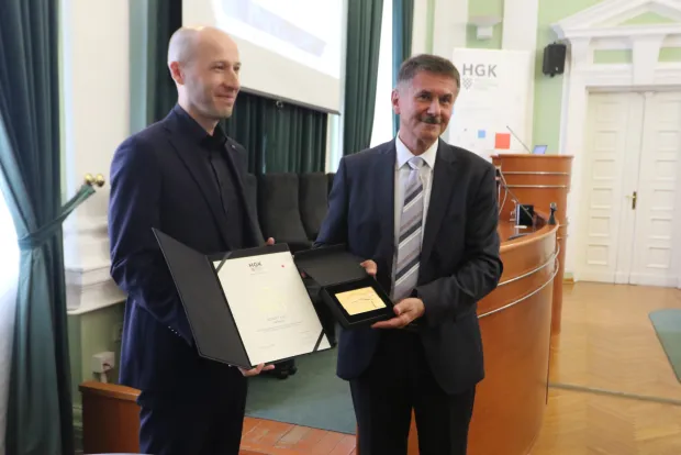 Osijek, 24. 09. 2026, HGK, Županijska komora Osijek, dodjela plaketa Zlatna kuna.snimiio GOJKO MITIĆ