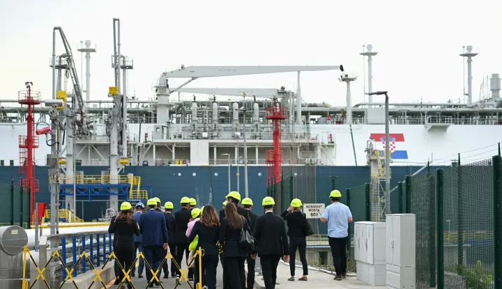 OMI&Scaron;ALJ 21.07.2026. Jandroković i Čović obilaze LNG terminal u Omi&scaron;ljuSnimila: Ana Križanec
