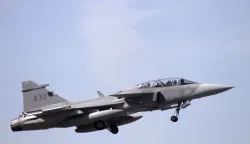 epa06962114 (FILE) - A JAS 39 Gripen fighter jet during media and distinguished guests day at AFX18 Swedish Armed Force exercise in Amari air base, Estonia 25 May 2018 (reissued 21 August 2018). Reports on 21 August 2018 state a Swedish Air Force JAS 39 Gripen fighter jet crashed after colliding witrh a bird in southern Sweden. The pilot that was able to eject himself from plane was reportedly unharmed. EPA/VALDA KALNINA