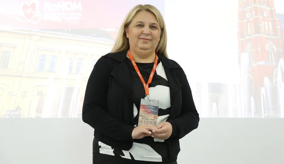 Osijek, 11. 10. 2025., IT centar, KOHOM, kongres za mlade liječnike, Sva lica srca, 2. Osječki simpozij; kardiovaskularno zdravlje u fokusu, Zrinka Huđek Leskovar - predsjednica HoKOMSNIMIO BRUNO JOBST