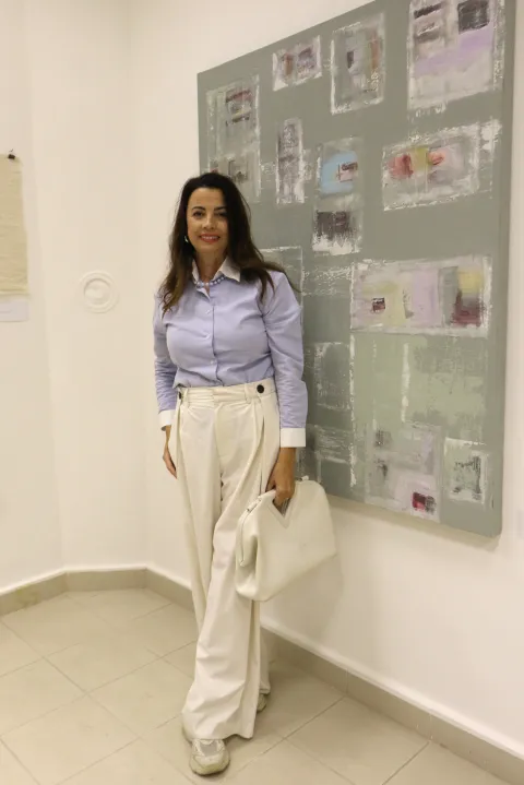Osijek, 30. 09. 2026, Umjetnos i dobrobit, grupna izložba, Galerija Istarskog narodnog kazali&scaron;ta Pula, Galerija Knifer Osijek, otvorenje. Vesna Matić.snimio GOJKO MITIĆ