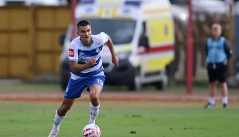 09.09.2026., Gradski stadion - SuperSport Hrvatski nogometni kup 2026./2027., sesnaestina finala, HNK Segesta - NK Osijek. Vito Caic Photo: Igor Soban/PIXSELL