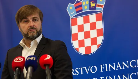Zagreb, 02.10.2026.- Ministar financija Tomislav ?ori? odr?ao je konferenciju za medije o novim podacima o inflaciji. foto HINA/ Tomislav BR?ANOVI?/ ua