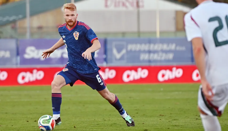 26.09.2026. Stadion Varteks, VaraždinKvalifikacijska utakmica za Europsko nogometno prvenstvo 2027 U-21 reprezentacija između Hrvatske i MađarskeNa fotografiji Luka VrbančićPhoto: Marko Jurinec /HINA