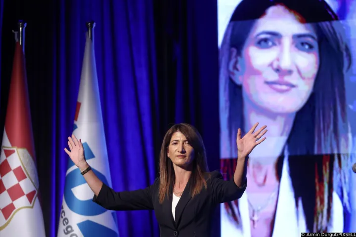 15.09.2026., Sarajevo, Bosna i Hercegovina - Predizborni skup HDZ BiH na kojem se obratila i njihova kandidatkinja za clana Predsjednistva BiH Darijana Filipovic. Photo: Armin Durgut/PIXSELL