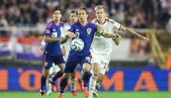 06.10.2026., stadion Poljud, Split - UEFA Liga nacija, Liga A, skupina 3, 4. kolo, Hrvatska - Spanjolska. Luka Modric i Dani Olmo Photo: Sanjin Strukic/PIXSELL
