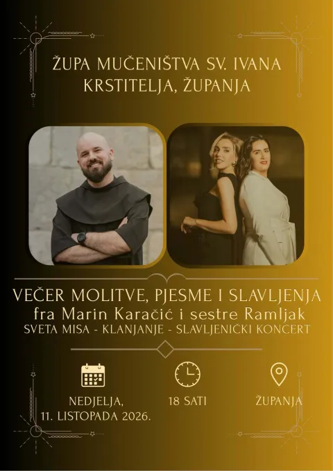 Večer molitve u Župi u Županjiplakat