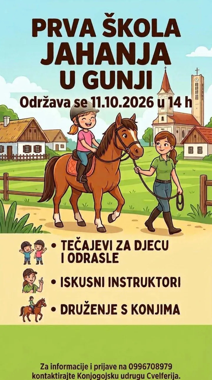 &ldquo;Cvelferija&rdquo; organizira &scaron;kolu jahanja u Gunji