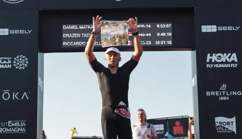 Dražen Tadić nakon zavr&scaron;etka ironmanaUSTUPLJENA FOTOGRAFIJA