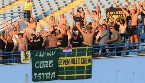 Vinkovci, 15.08. 2025, Stadion Cibalije u Vinkovcima. Nogomet, Vukovar 1991 - Istra 1961, SupreSport Prva liga.snimio GOJKO MITIĆ
