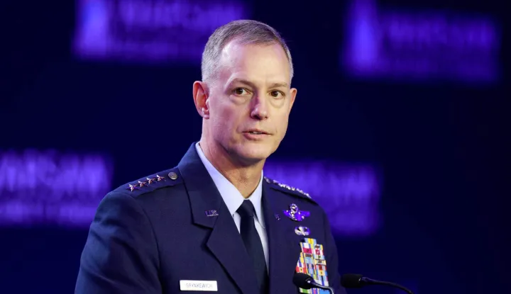 US General Alexus G. Grynkewich, the Supreme Allied Commander Europe (SACEUR), speaks during the opening session of the Warsaw Security Forum in Warsaw, Poland on October 12, 2026. (Photo by Wojtek RADWANSKI/AFP)