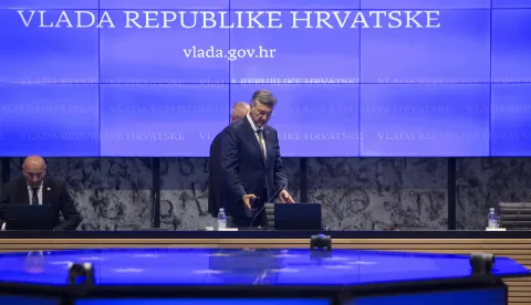Zagreb, 14.10.2026. - 214. sjednica Vlade Republike Hrvatske.Na slici Andrej Plenković.foto HINA/ Sa&scaron;a KOLJAN/ sk