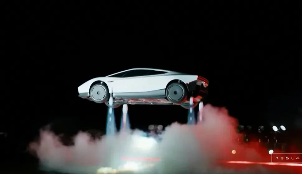 TOPSHOT - A grab taken on October 16, 2026 from a live feed released by Tesla shows the company unveiling on October 15 its next-generation Roadster electric car in McGregor, Texas, United States. (Photo by Tesla/AFP)/RESTRICTED TO EDITORIAL USE - MANDATORY CREDIT "AFP PHOTO/TESLA" - HANDOUT - NO MARKETING NO ADVERTISING CAMPAIGNS - DISTRIBUTED AS A SERVICE TO CLIENTS