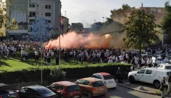 Split, 15.10.2026. - Navija?i Hajduka prije utakmice Hajduk - Ajax.foto HINA/ ?aklina JURI?/ ml