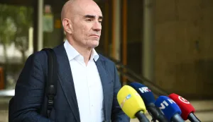 14.07.2026., Zagreb - Odvjetnik Ljubo Pavasovic Viskovic daje izjavu medijima nakon ispitivanja Nede Livljanic u USKOK-u. Photo: Lucija Ocko/PIXSELL
