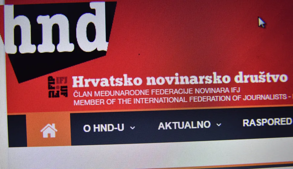 Internetska stranica Hrvatskog novinarskog dru&scaron;tva 09.08.2018., Sibenik - Internetska stranica Hrvatskog novinarskog drustvar, hnd logoPhoto: Hrvoje Jelavic/PIXSELL 