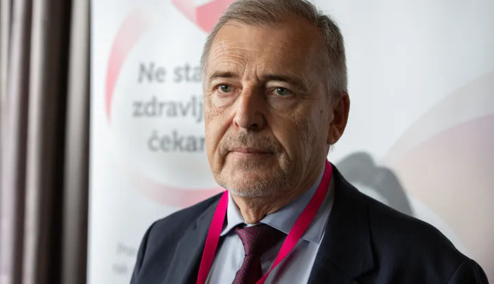 Zagreb, 08.10.2026.- Stručni skup "Ružičasti jubilej: 20 godina nacionalnog programa ranog otkrivanja raka dojke".Na fotografiji Krunoslav Capak.foto HINA/ Luka &Scaron;ANGULIN/ l&scaron;