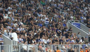 Osijek, 15. 08. 2026, Opus Arena, nogomet, SuperSport Hrvatska nogomenta liga 2026/27. Osijek - Lokomotiva. Publika, navijači.snmimio GOJKO MITIĆ