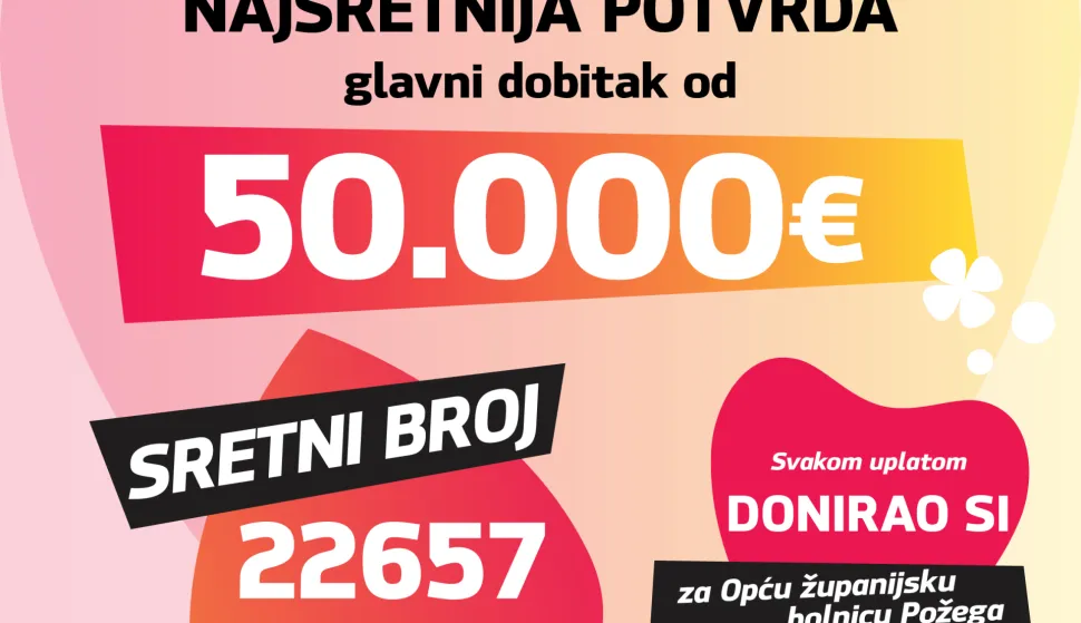 U zavr&scaron;nom izvlačenju igre s humanitarnim karakterom Sretni Broj Hrvatske Lutrije izvučen je broj 22657, koji je svojem vlasniku donio glavni dobitak od 50.000 eura.