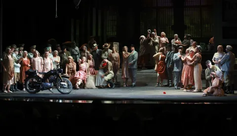 Zagreb, 23.10.2026. - Premijera opere "Carmen" Georgesa Bizeta, u novoj produkciji Hrvatskog narodnog kazali&scaron;ta u Zagrebu. Režiju potpisuje Pier Francesco Maestrini. foto HINA/ Lana SLIVAR/ ls