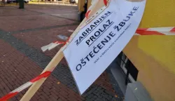 Osijek, 26. 10.. 2026, Obrtnička &scaron;kola Osijek, otpala fasada, &scaron;pamete..snimio GOJKO MITIĆ 