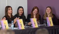 Osijek, 26. 10. 2026., Promocija prilagođene knjige Mire Gavrana - Zaljubljen do u&scaron;ijuMiro Gavran; autor; promocija knjige; prilagođena knjiga; FOOZOS
