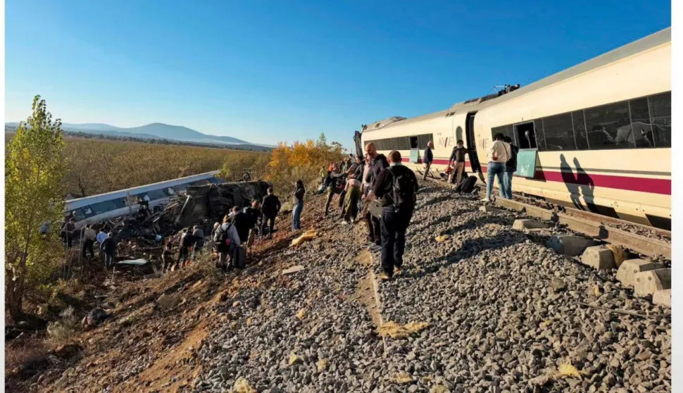 New train accident: an Iryo and a AVE train collide near Urda (Toledo), Wednesday, October 28, 2026. (Photo by REDES SOCIALES/Cordon Press/Sipa USA) Photo: Cordon Press/SIPA USA