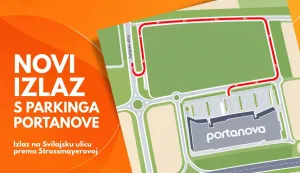 Novi izlaz s parkirali&scaron;ta Portanove