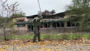 This video grab taken from a handout footage released by the Russian Defence Ministry on October 29, 2026, shows what is presented by the military institution as Russian sappers conducting demining operation in the vicinity of the city of Oleshky in the Kherson region, Russian-controlled Ukraine. (Photo by Handout/Russian Defence Ministry/AFP)/RESTRICTED TO EDITORIAL USE - MANDATORY CREDIT "AFP PHOTO/Russian Defence Ministry" - HANDOUT - NO MARKETING NO ADVERTISING CAMPAIGNS - DISTRIBUTED AS A SERVICE TO CLIENTS