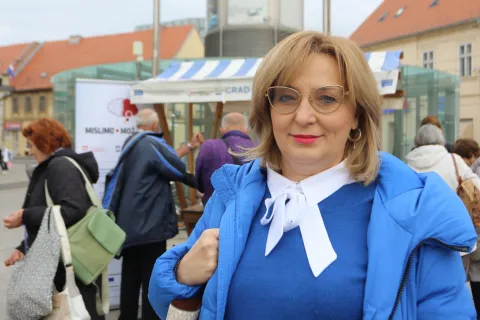 Osijek, 29. 10. 2026, Trg Ante Starčevića, mjerenje tlaka, &scaron;ečera i savjetovanje uz Dan moždanog udara.snimio GOJKO MITIĆ